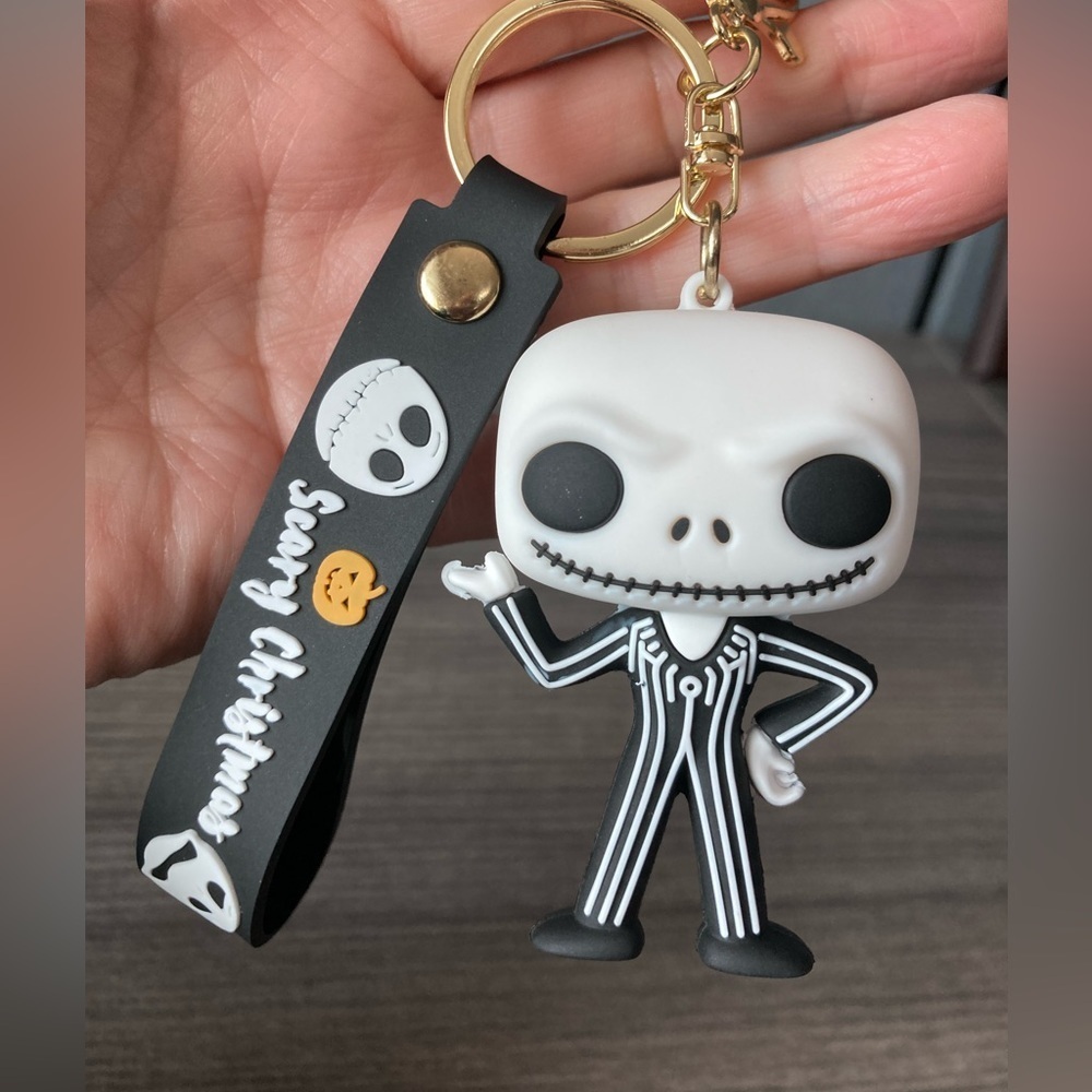 Nightmare Before Christmas inspired Jack Skellington bag charm/ key chain - Picture 1 of 5